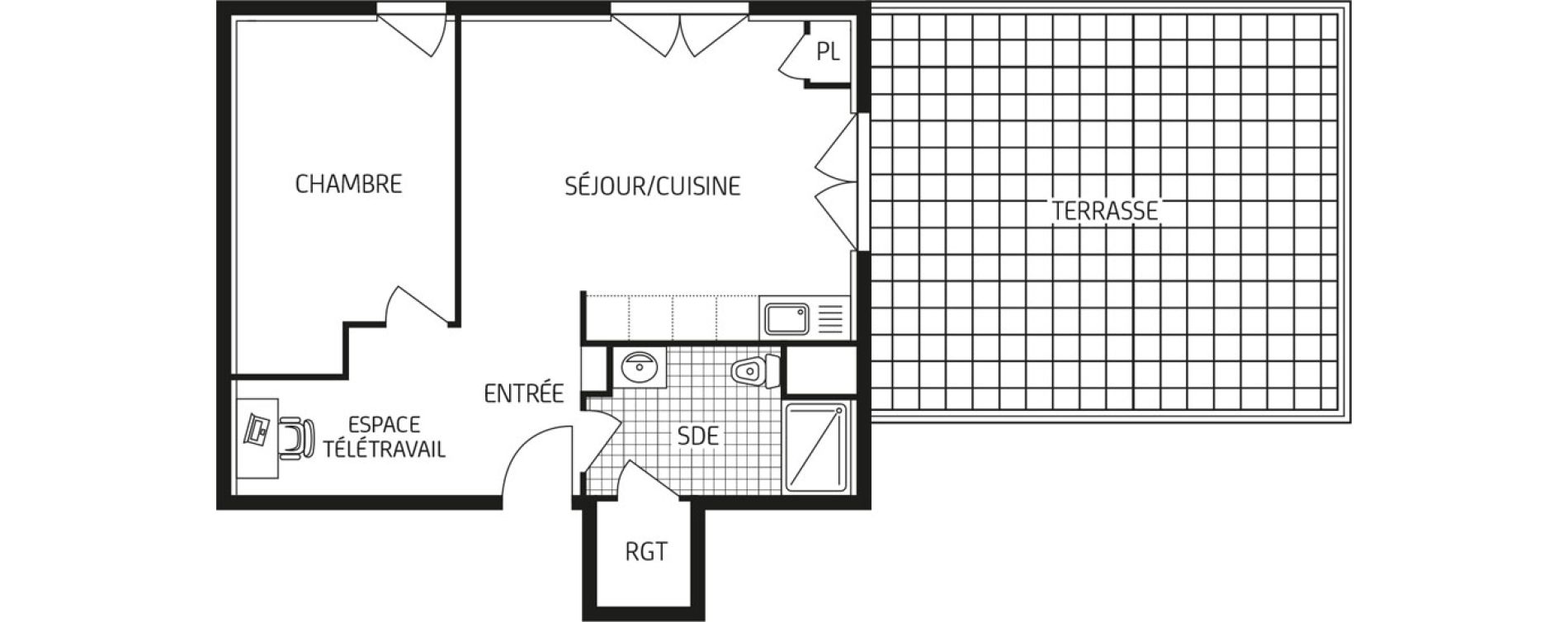 Appartement T2 de 47,51 m2 &agrave; Poitiers Grand maison
