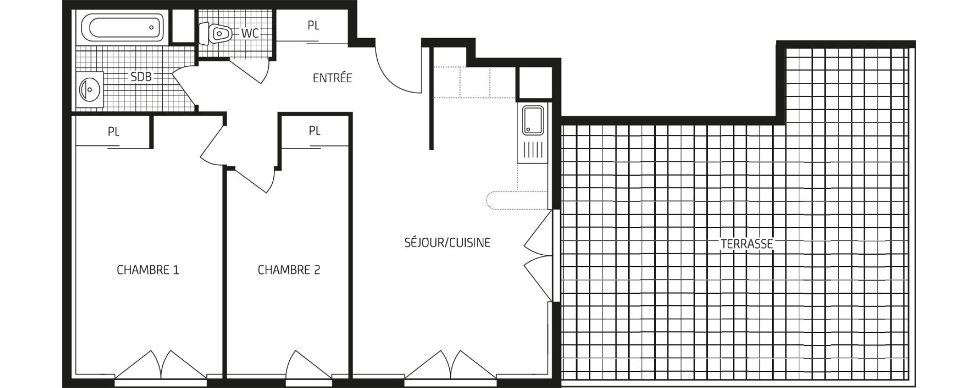 Appartement T3 de 57,66 m2 &agrave; Poitiers La demi-lune