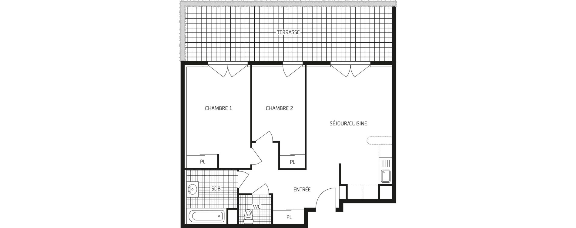 Appartement T3 de 58,22 m2 &agrave; Poitiers La demi-lune