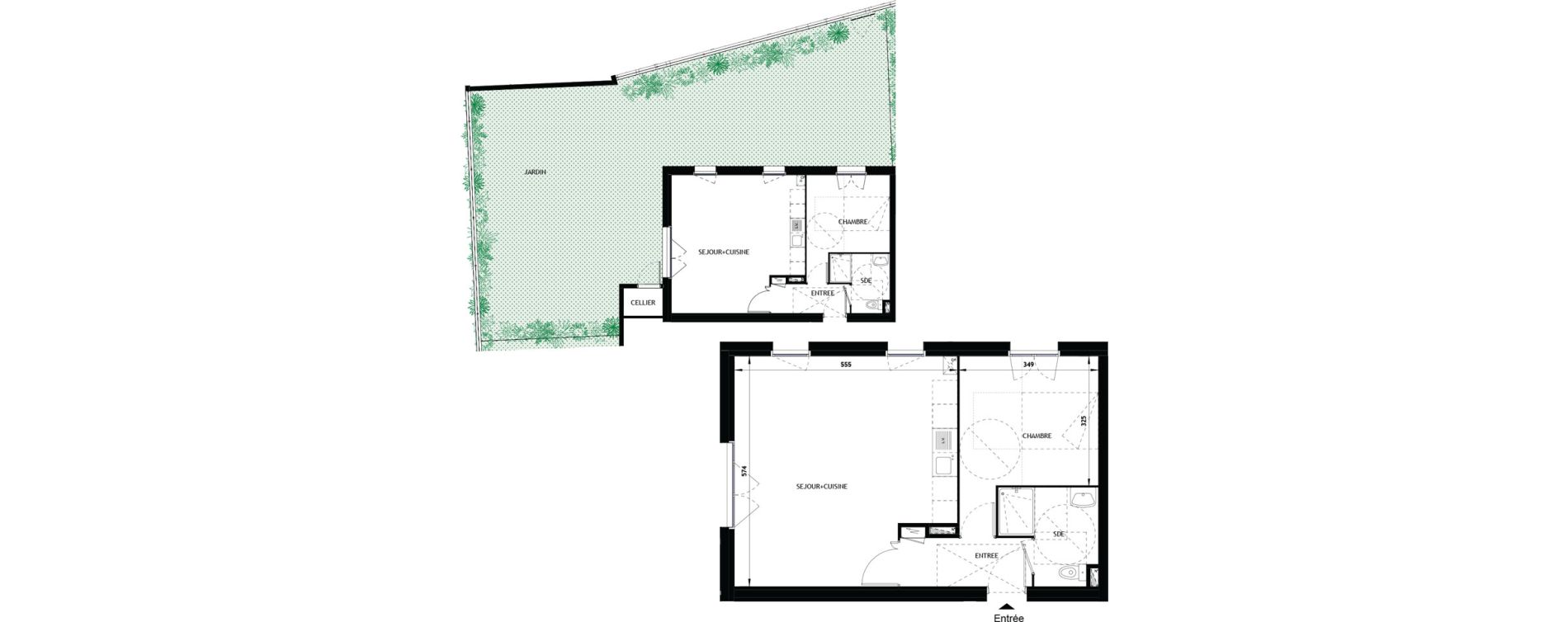 Appartement T2 de 50,67 m2 &agrave; Vouneuil-Sous-Biard Centre