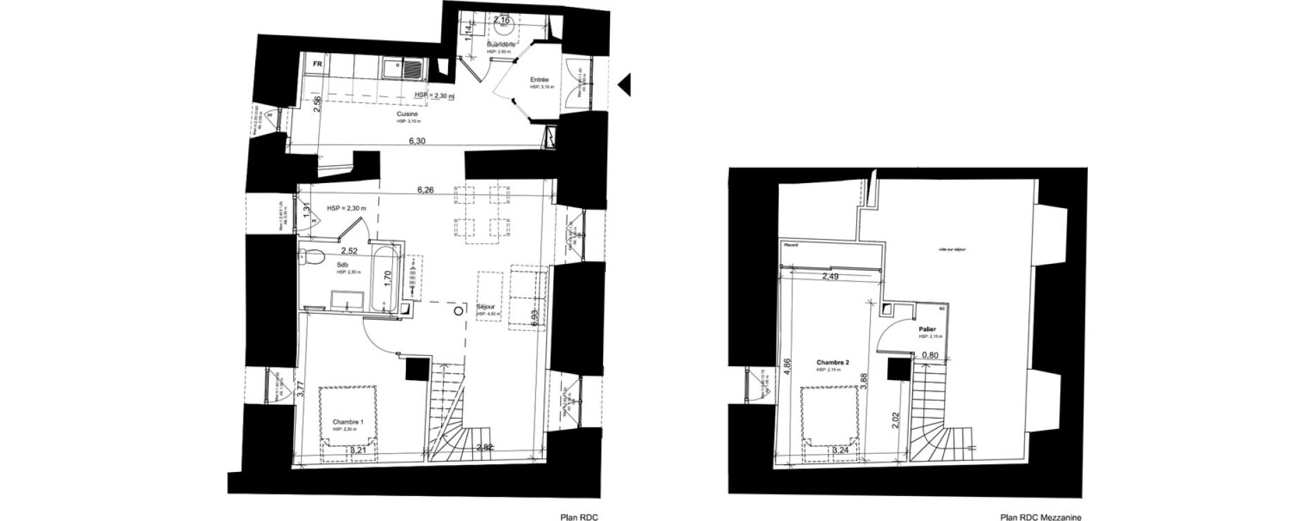 Duplex T3 de 74,52 m2 &agrave; Carcassonne Centre