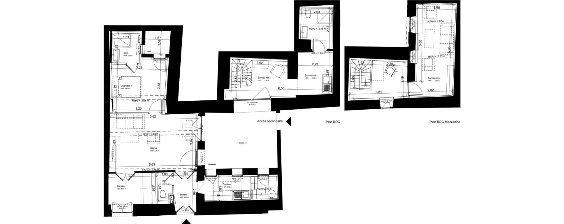 Duplex T2 bis de 96,16 m2 &agrave; Carcassonne Centre