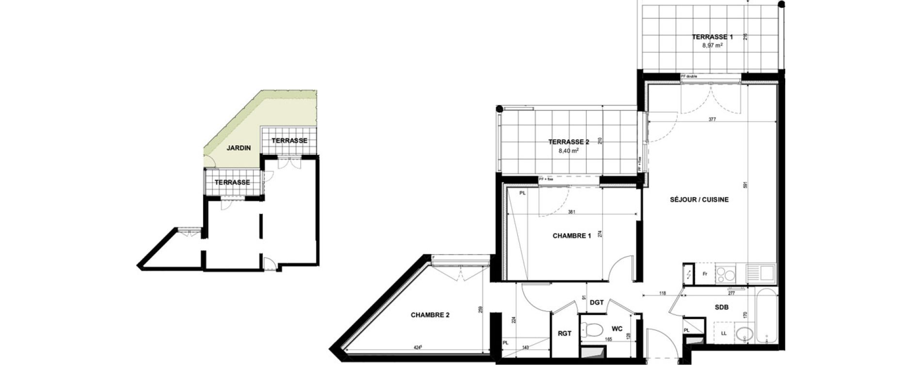Appartement T3 de 57,01 m2 &agrave; Castelnaudary Centre