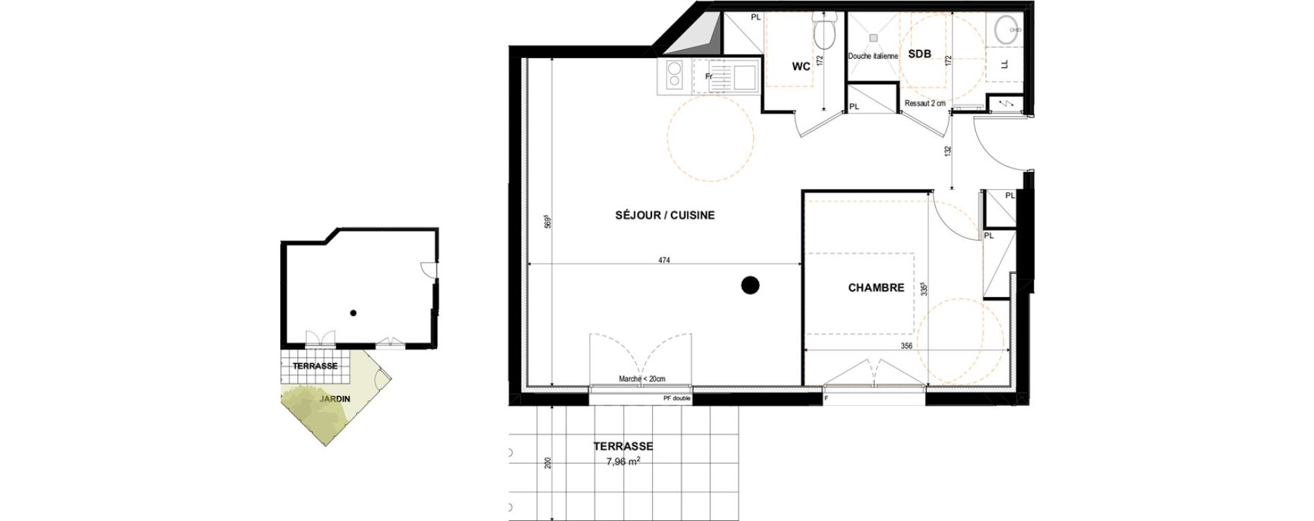 Appartement T2 de 51,41 m2 &agrave; Castelnaudary Centre