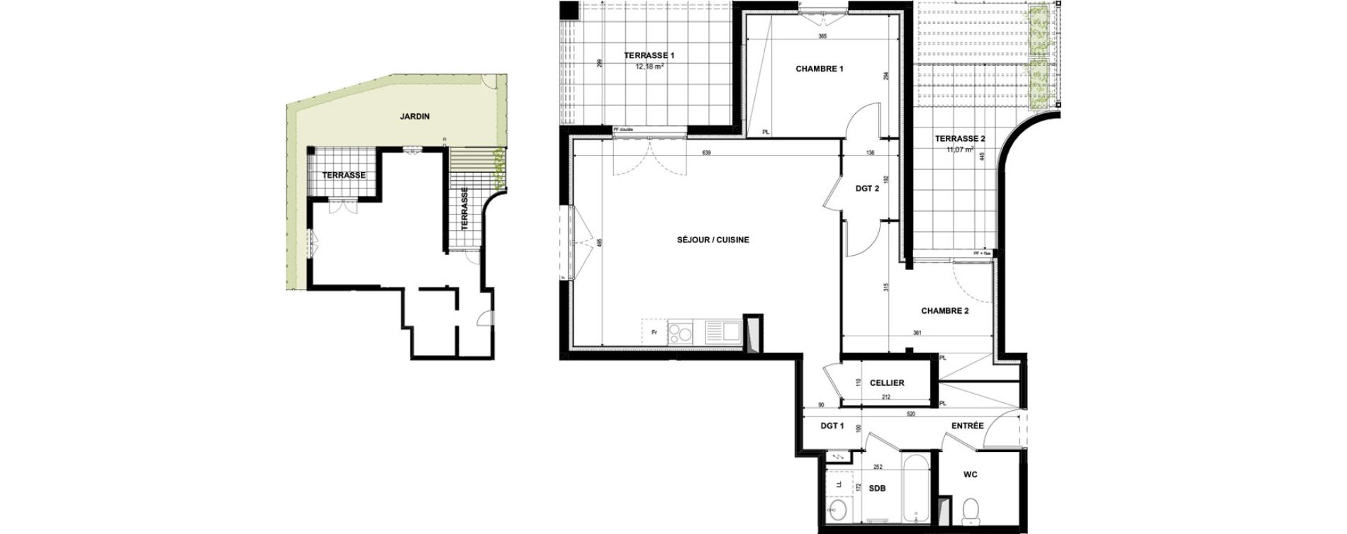 Appartement T3 de 72,43 m2 &agrave; Castelnaudary Centre