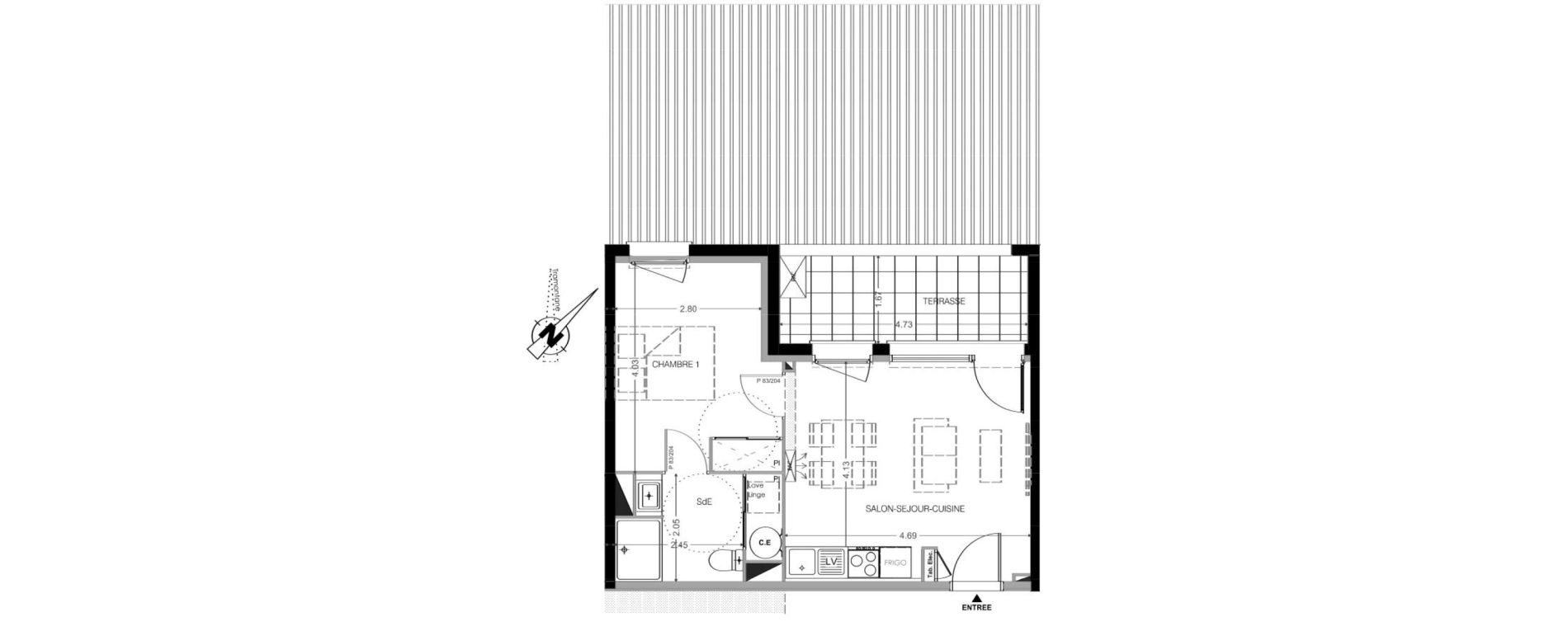 Appartement T2 de 37,00 m2 &agrave; Leucate Centre