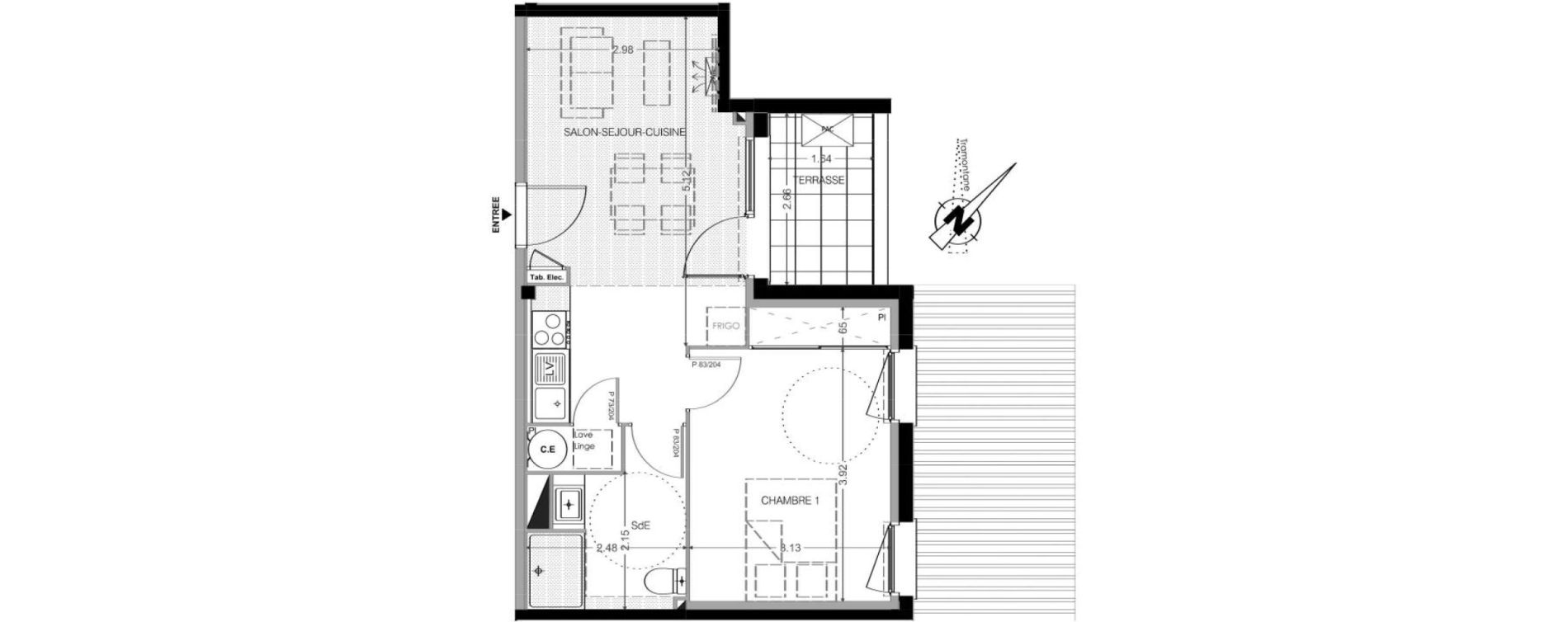 Appartement T2 de 40,00 m2 &agrave; Leucate Centre