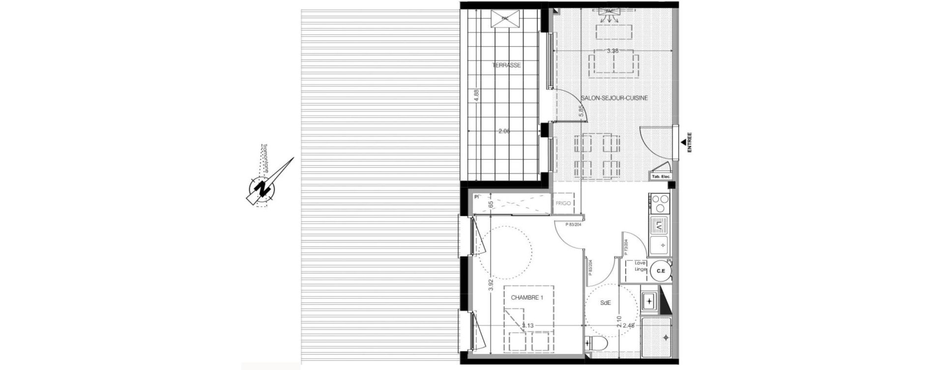 Appartement T2 de 43,00 m2 &agrave; Leucate Centre