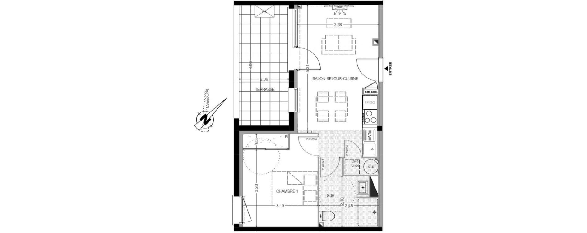 Appartement T2 de 39,00 m2 &agrave; Leucate Centre