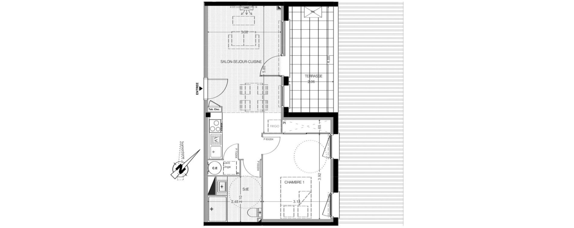 Appartement T2 de 43,00 m2 &agrave; Leucate Centre