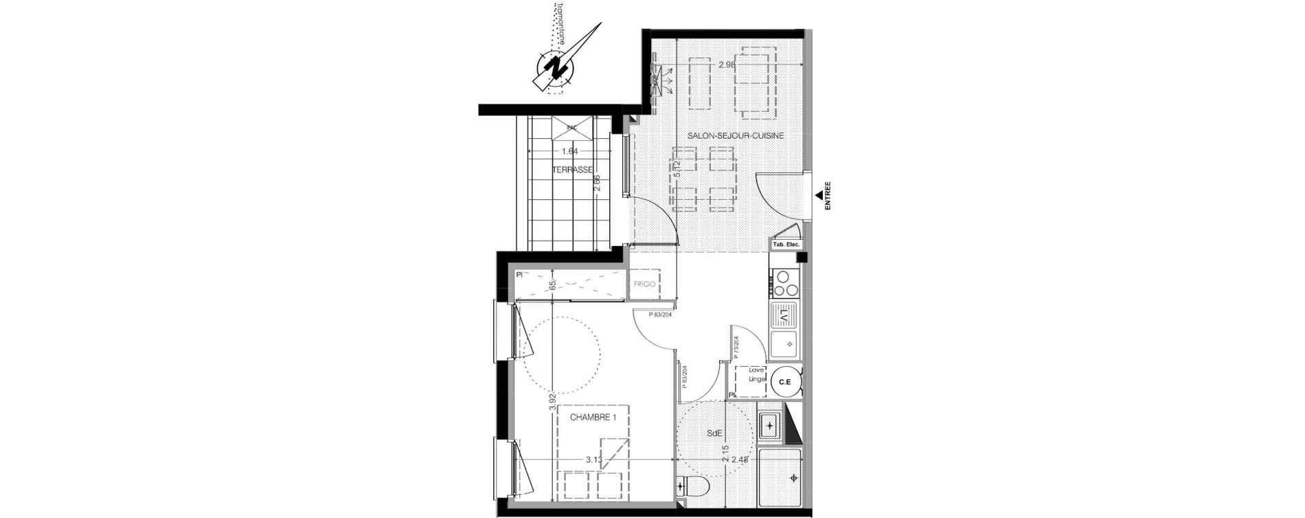 Appartement T2 de 40,00 m2 &agrave; Leucate Centre