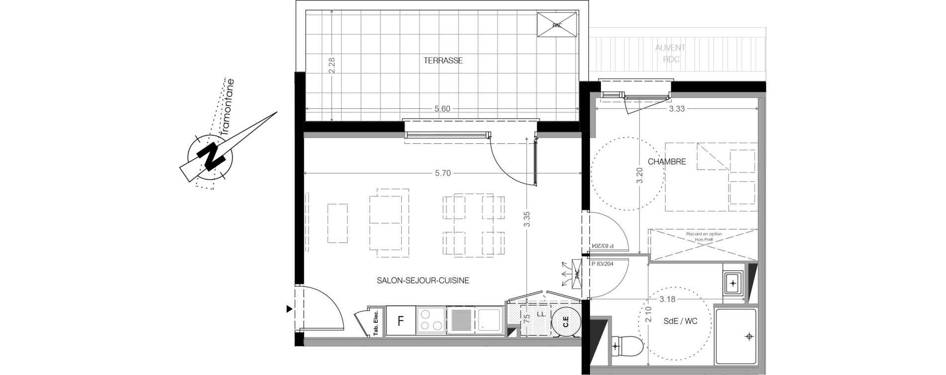 Appartement T2 de 41,00 m2 &agrave; Leucate Centre