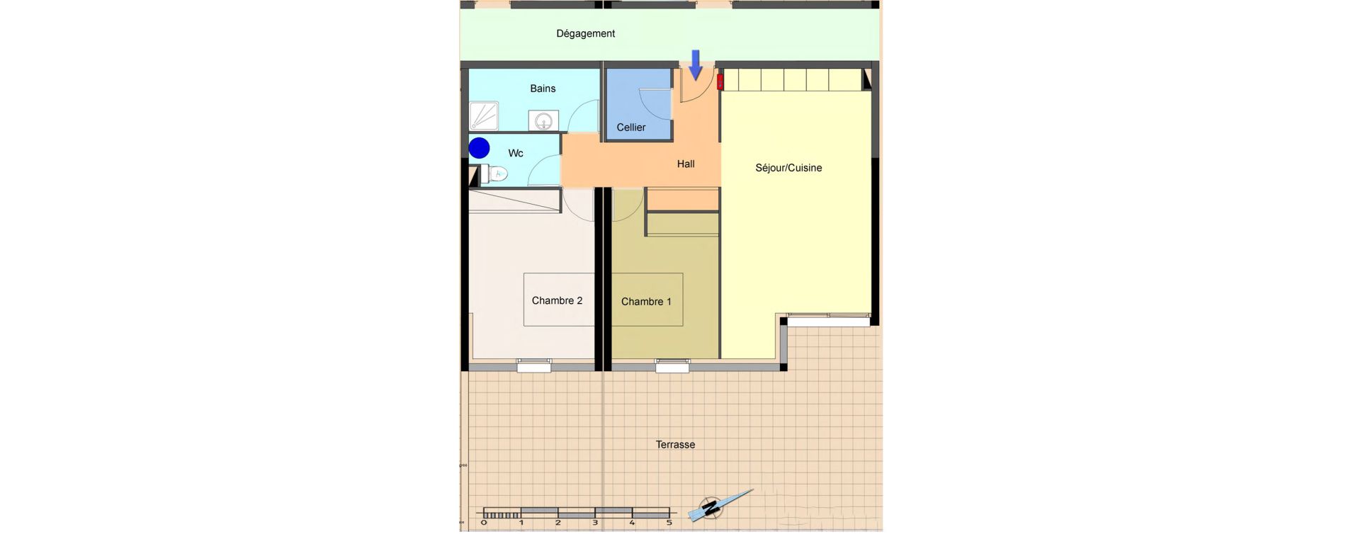 Appartement T3 de 75,57 m2 &agrave; Narbonne Plage