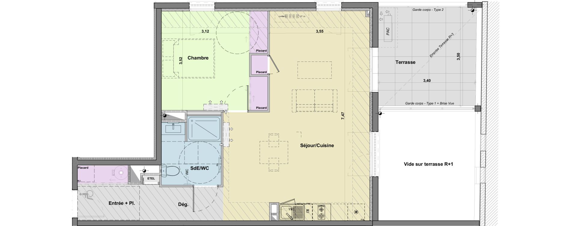 Appartement T2 de 58,52 m2 &agrave; Port-La-Nouvelle Centre