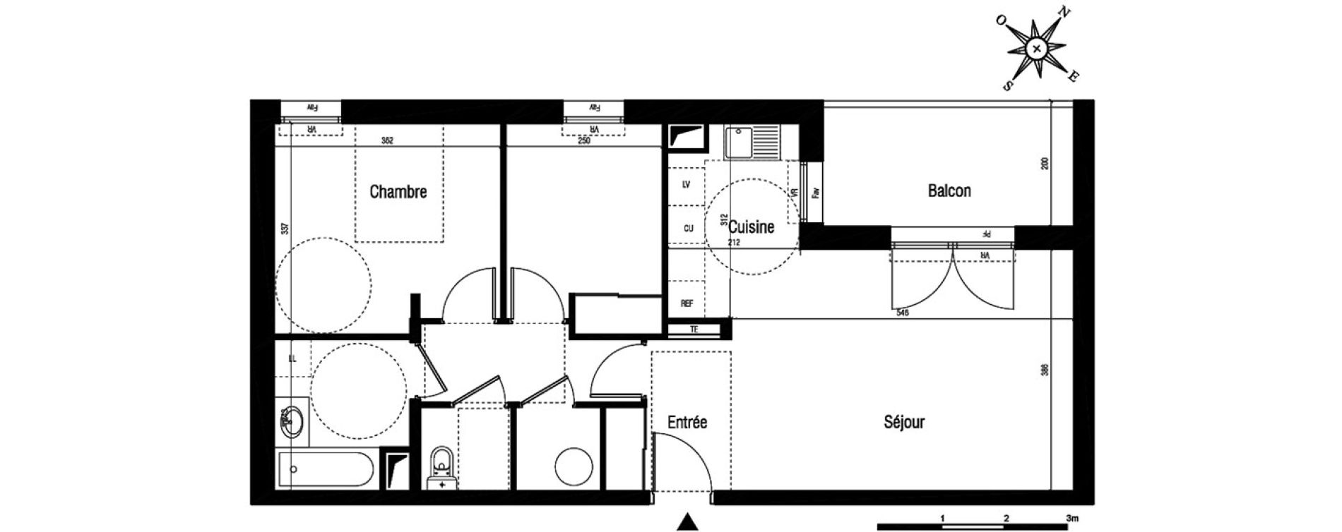 Appartement T3 de 63,00 m2 &agrave; Aigues-Mortes Centre
