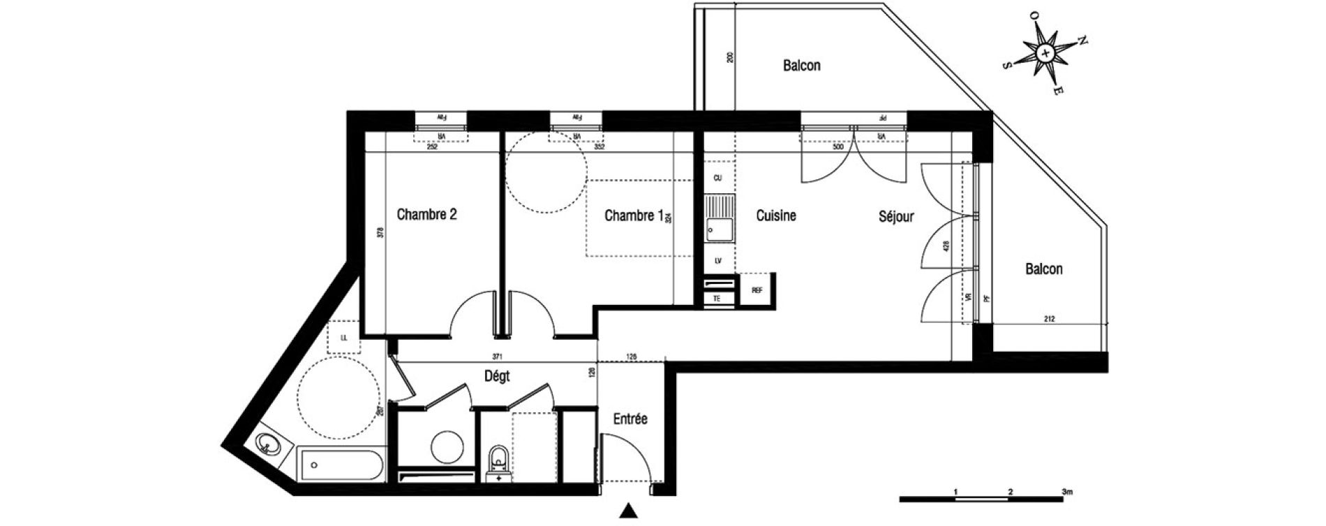 Appartement T3 de 62,50 m2 &agrave; Aigues-Mortes Centre