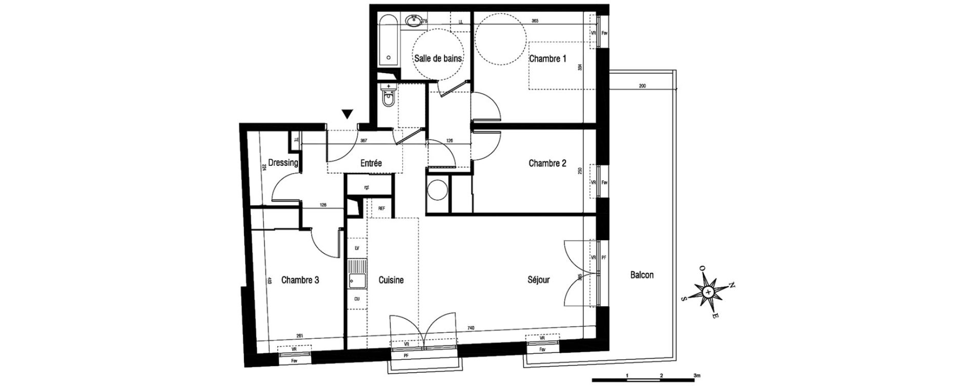 Appartement T4 de 84,60 m2 &agrave; Aigues-Mortes Centre