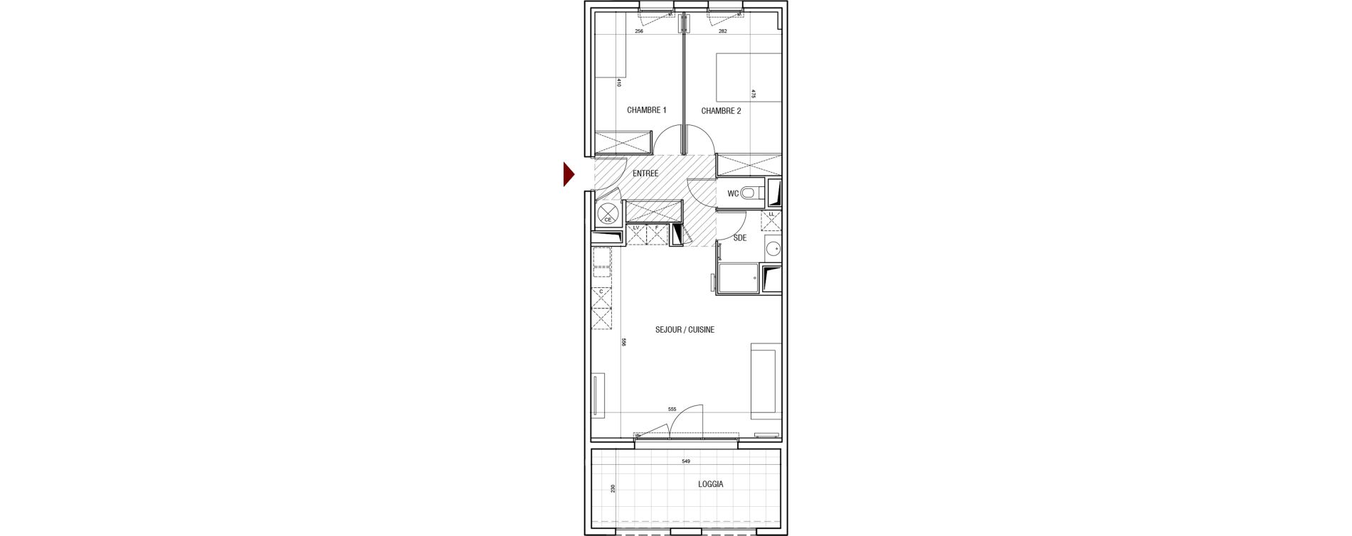 Appartement T3 de 64,82 m2 &agrave; Aigues-Mortes Centre