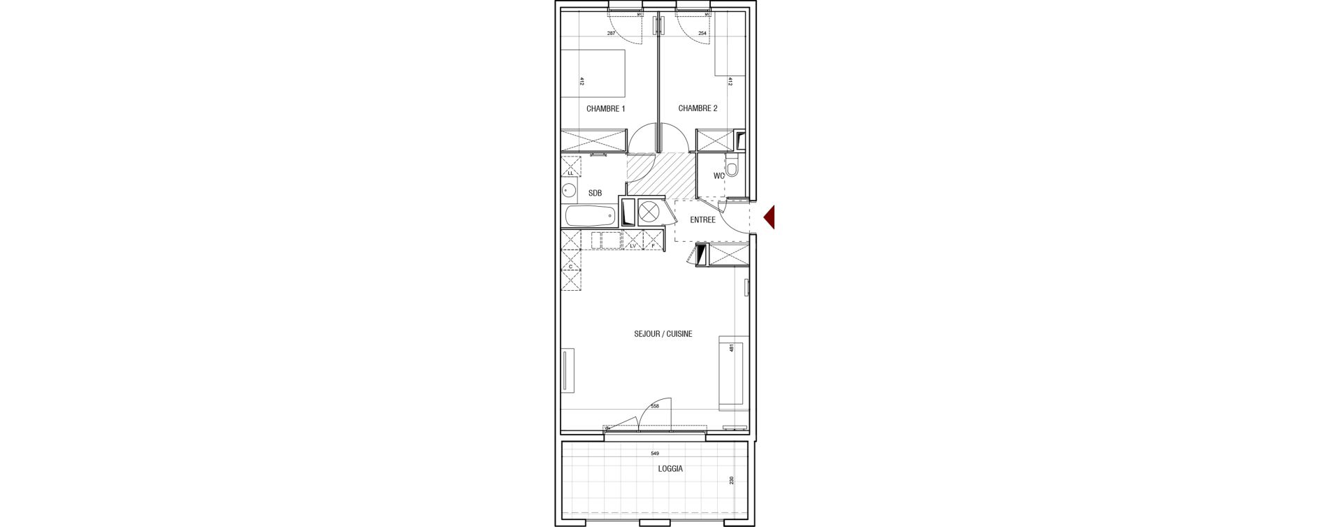 Appartement T3 de 66,12 m2 &agrave; Aigues-Mortes Centre