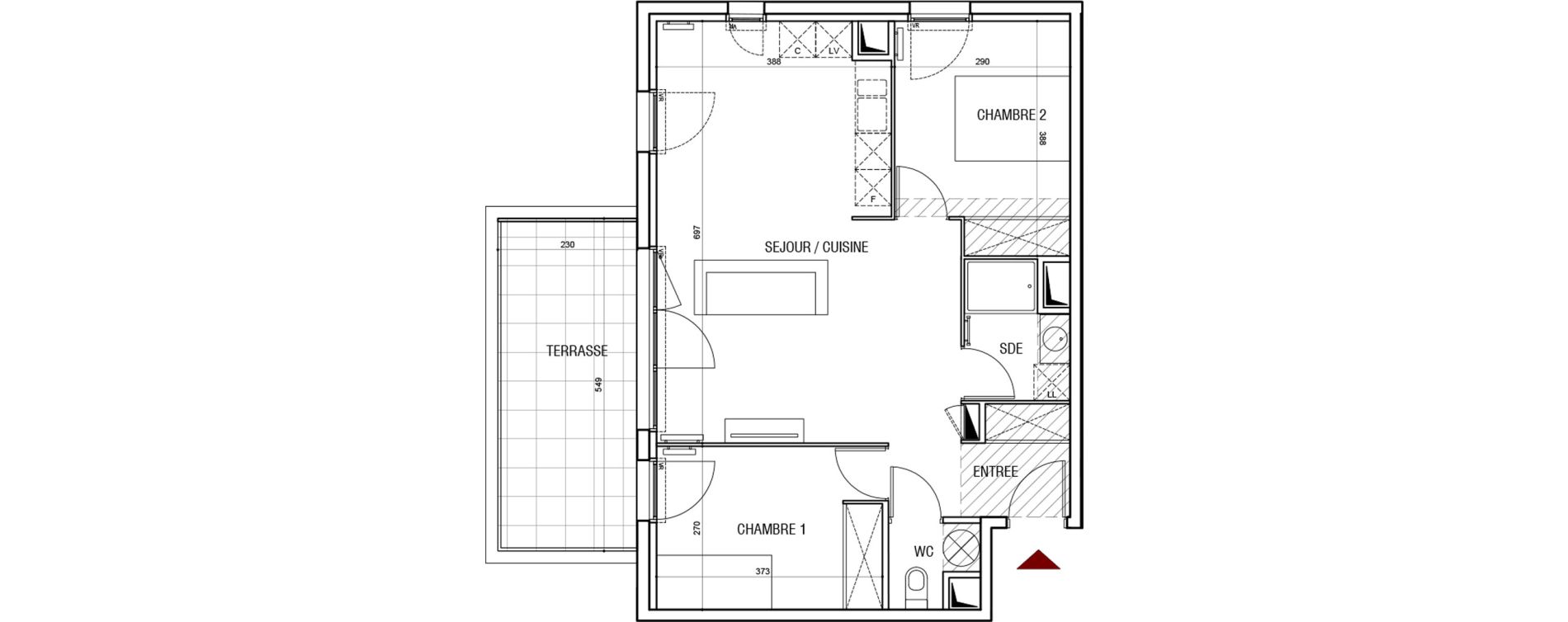 Appartement T3 de 61,37 m2 &agrave; Aigues-Mortes Centre