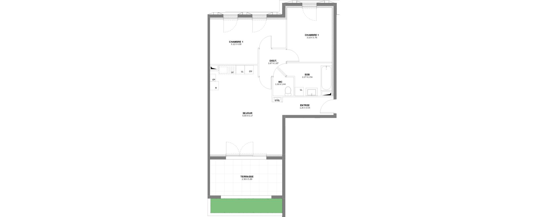 Appartement T3 de 69,67 m2 &agrave; Beaucaire Centre