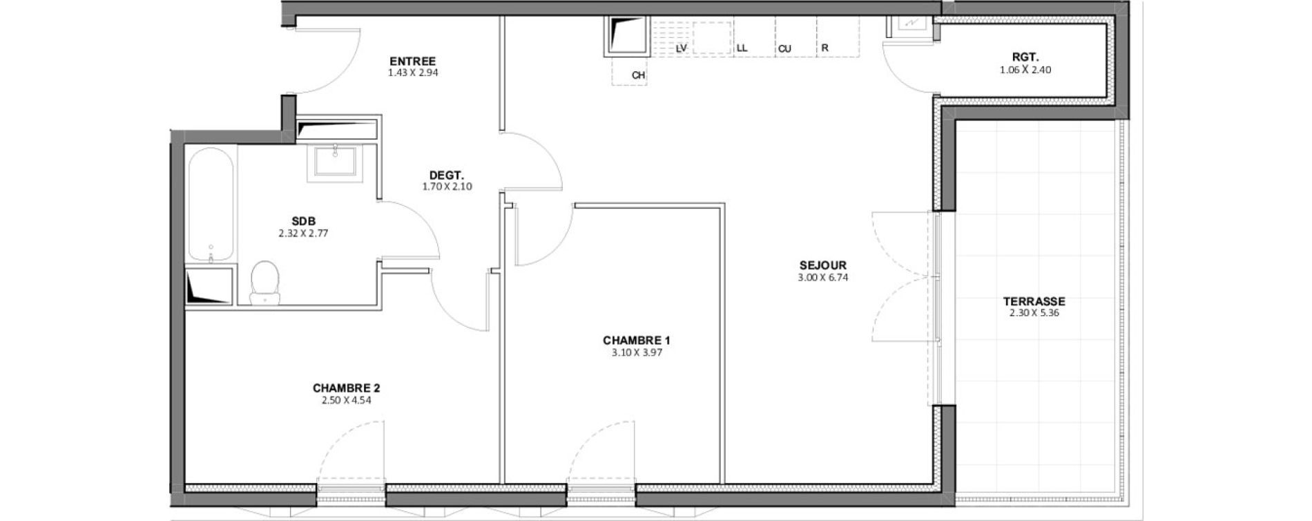 Appartement T3 de 69,19 m2 &agrave; Beaucaire Centre