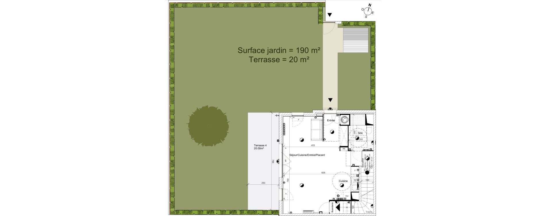 Duplex T4 de 100,20 m2 &agrave; Garons Centre