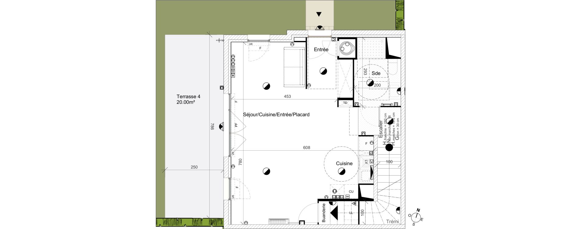 Duplex T4 de 100,20 m2 &agrave; Garons Centre