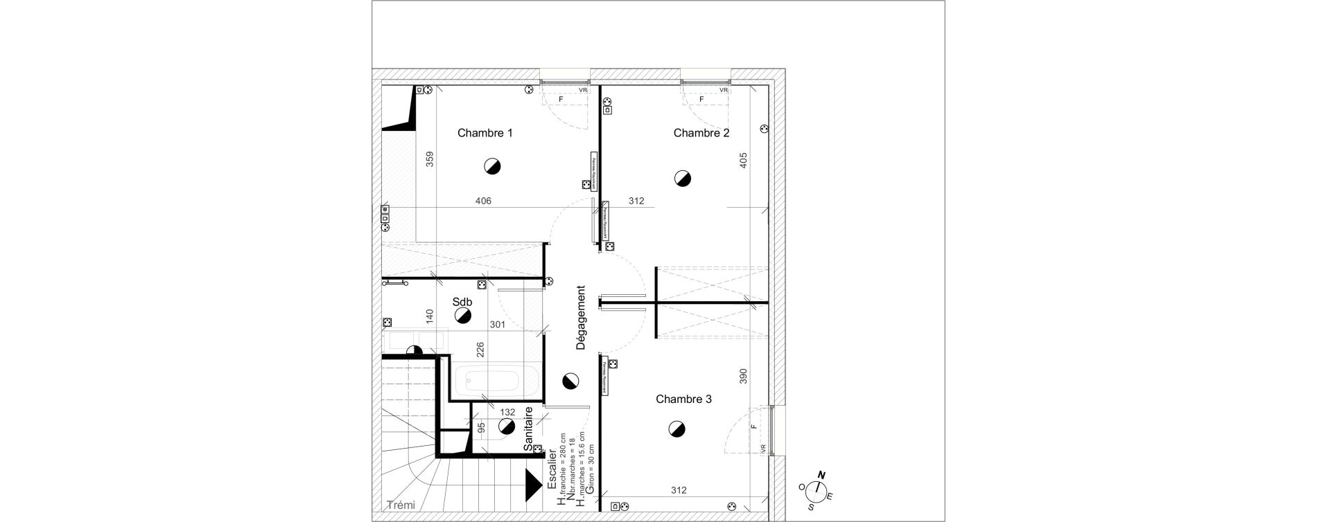 Duplex T4 de 101,50 m2 à Garons Centre