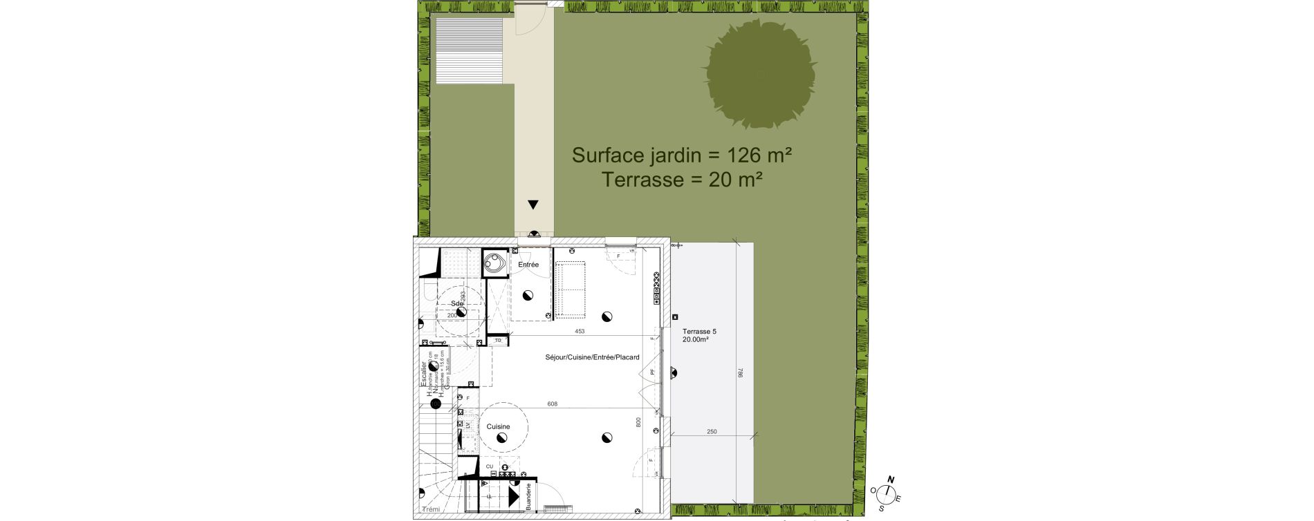 Duplex T4 de 101,50 m2 à Garons Centre
