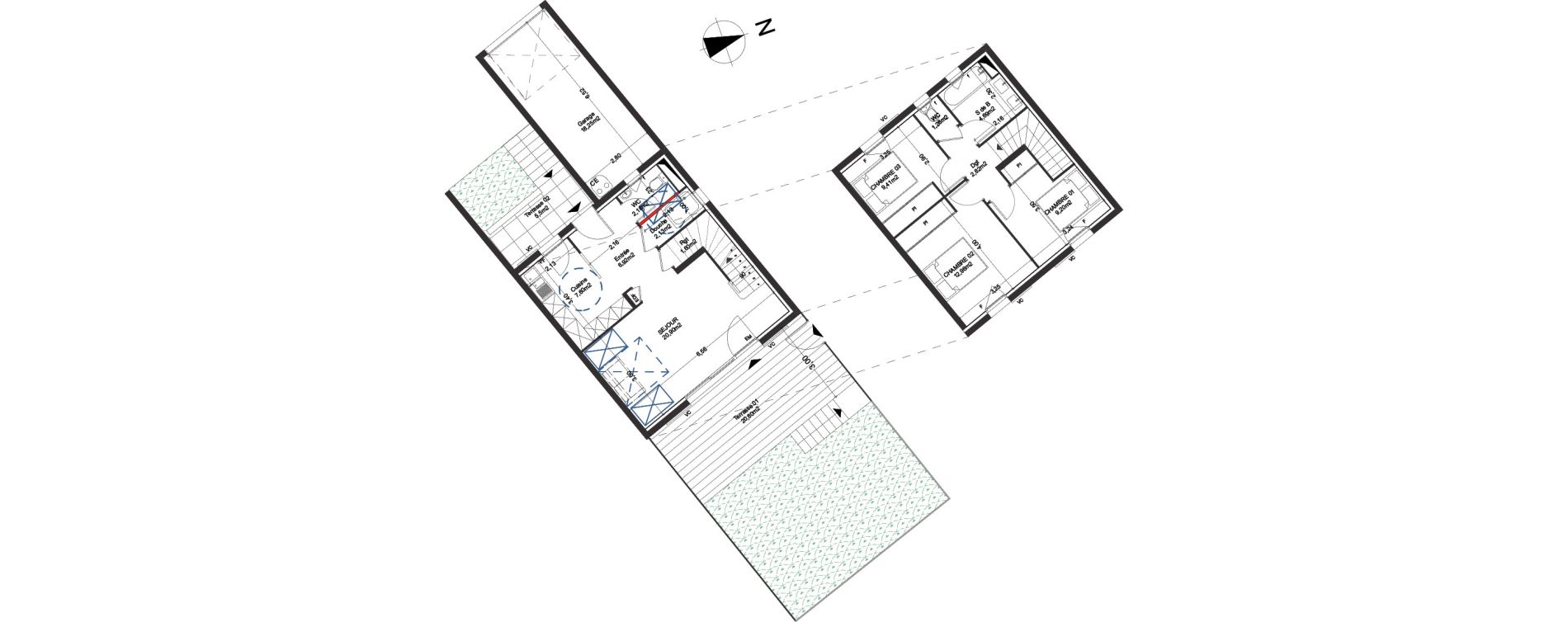 Appartement T4 de 81,69 m2 &agrave; Manduel Centre