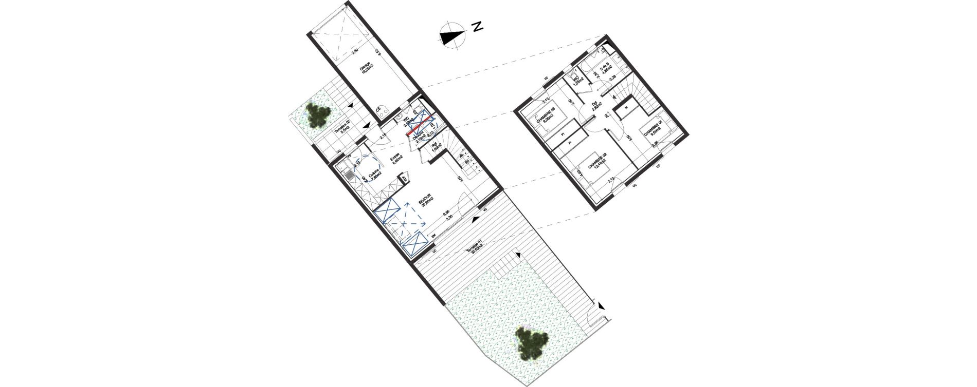 Appartement T4 de 81,42 m2 &agrave; Manduel Centre