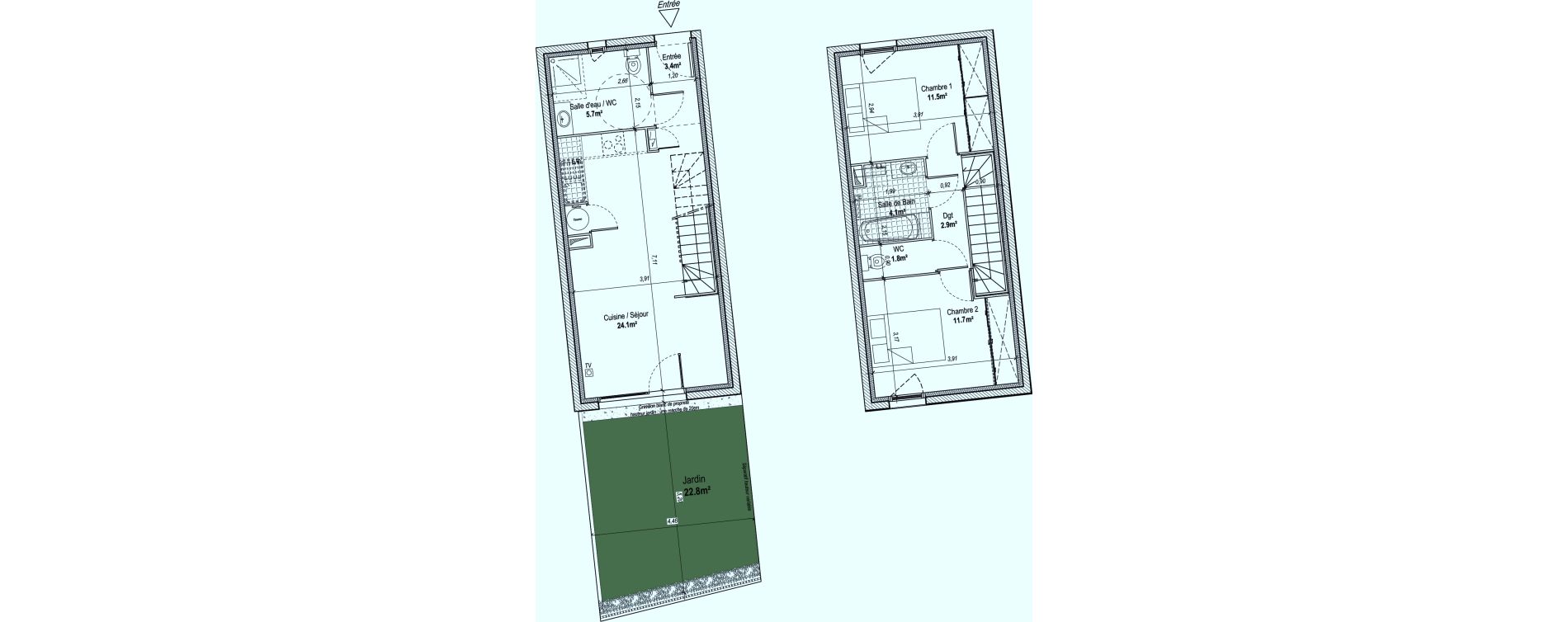 Appartement T3 de 65,20 m2 &agrave; Marguerittes Centre