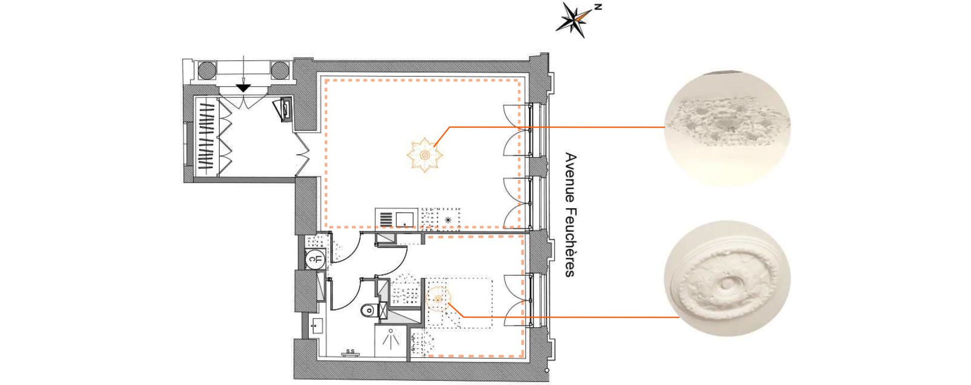 Appartement T2 de 50,80 m2 &agrave; N&icirc;mes Nimes centre