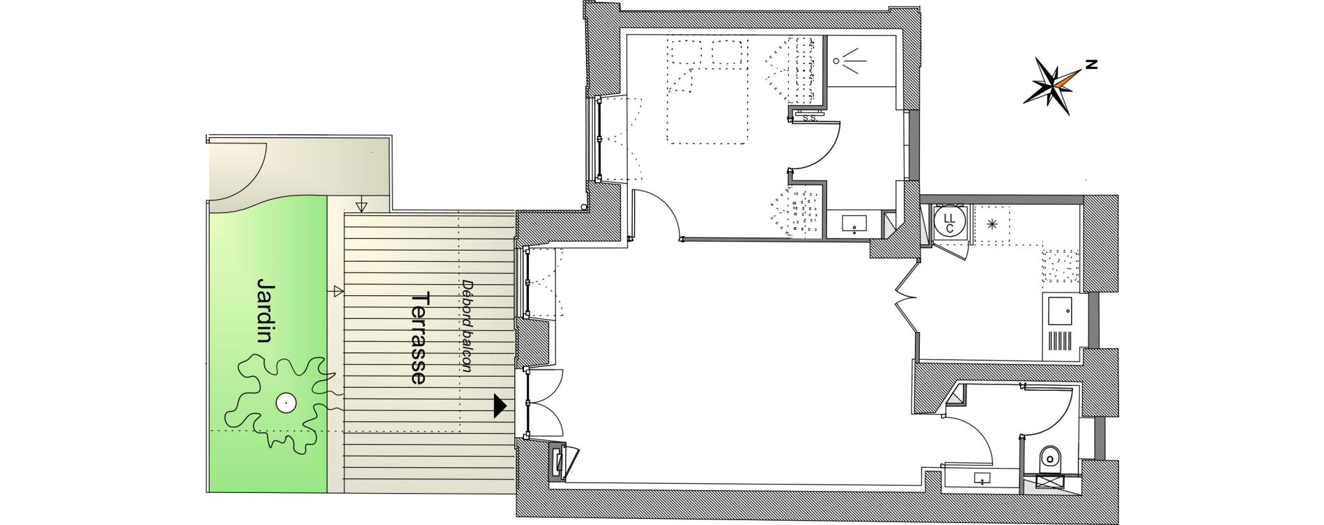 Appartement T2 de 54,70 m2 &agrave; N&icirc;mes Nimes centre