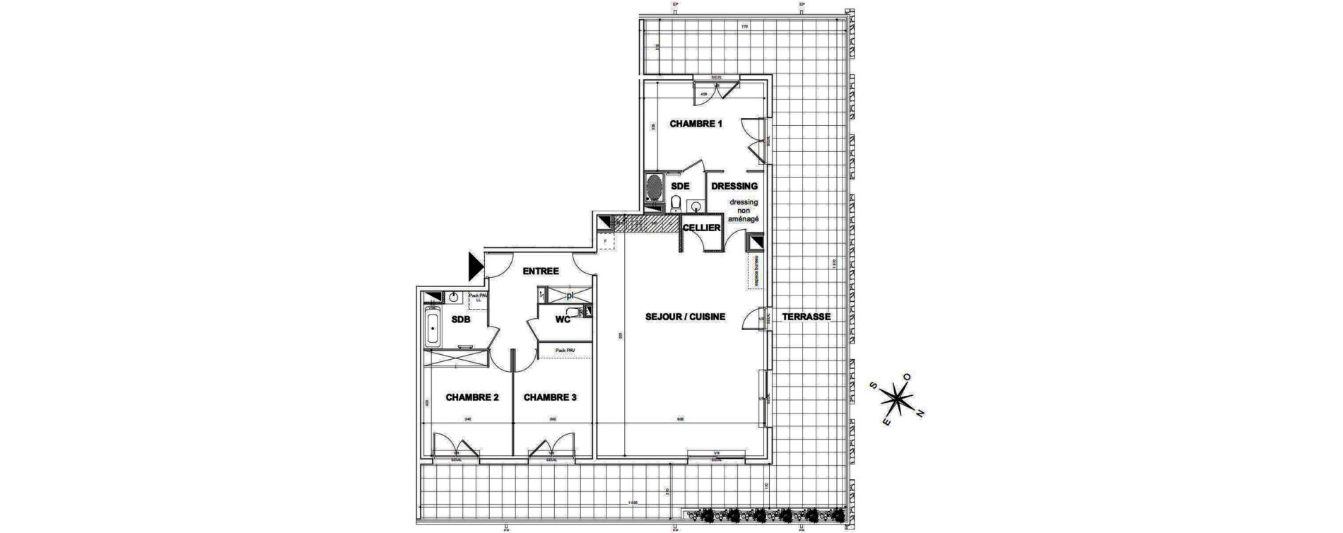Appartement T4 de 124,70 m2 &agrave; N&icirc;mes Croix de fer