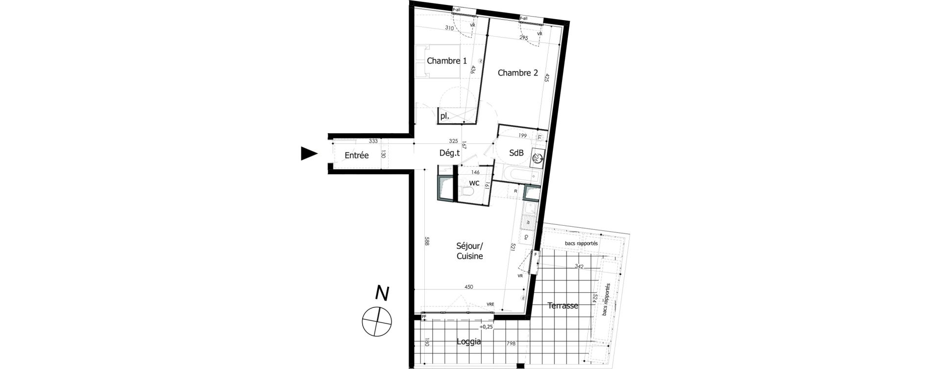 Appartement T3 de 66,02 m2 &agrave; N&icirc;mes Capouchin&eacute;