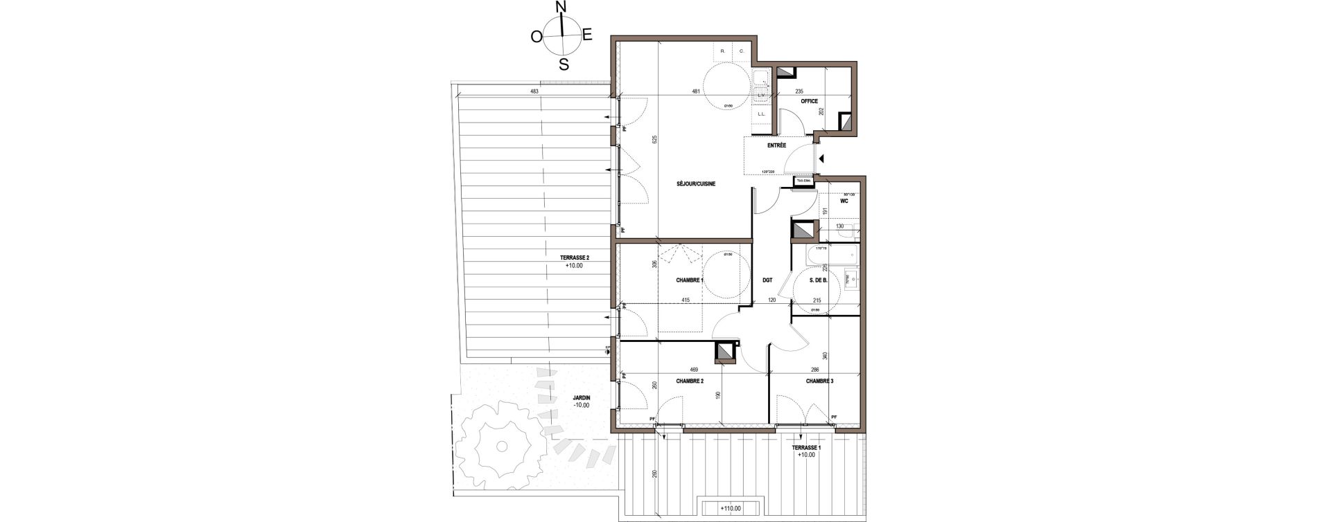 Appartement T4 de 81,50 m2 &agrave; N&icirc;mes Marcel rouvi&egrave;re