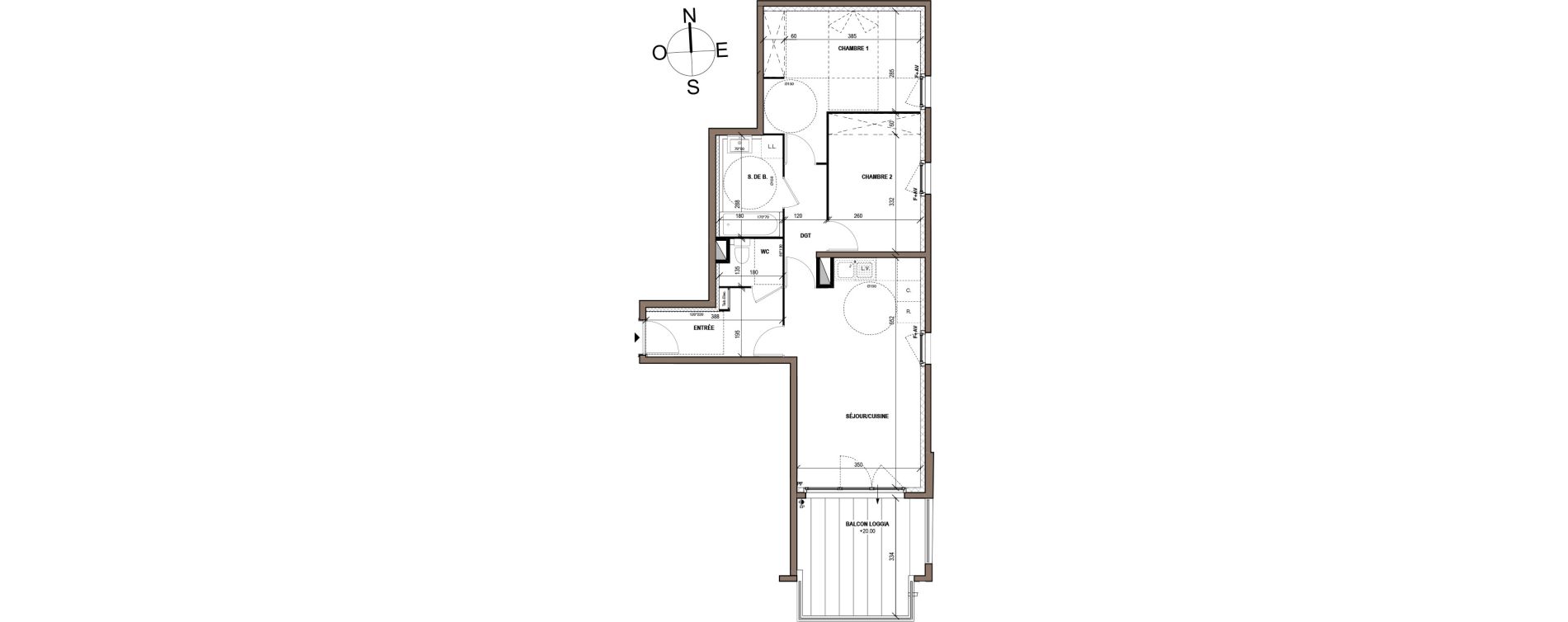Appartement T3 de 64,00 m2 &agrave; N&icirc;mes Marcel rouvi&egrave;re