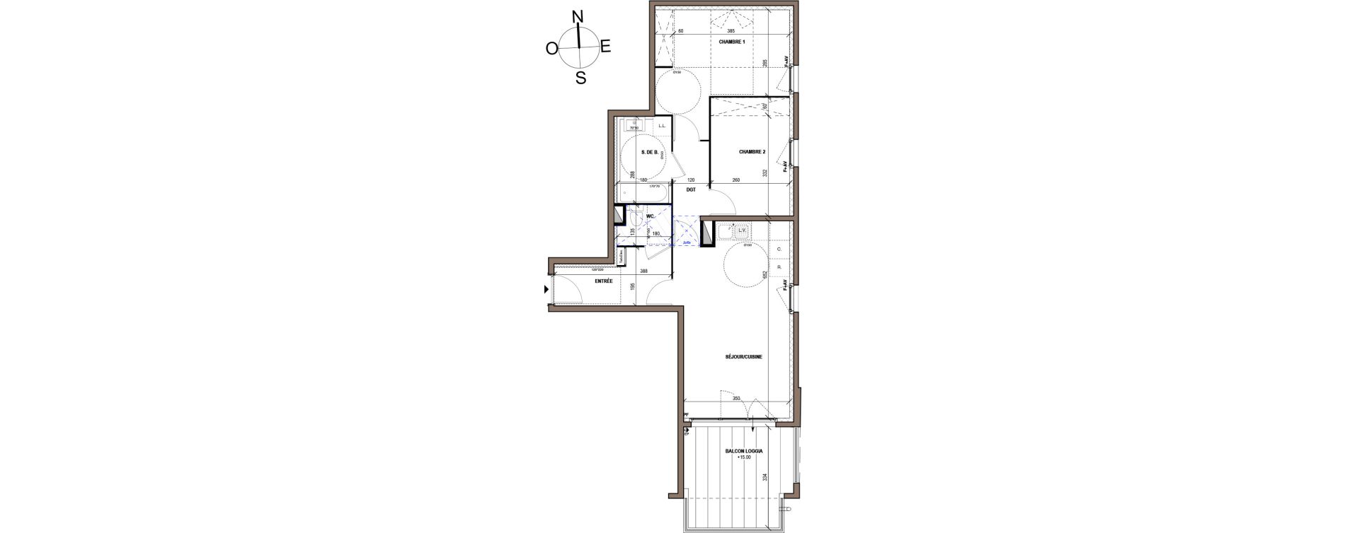 Appartement T3 de 64,00 m2 &agrave; N&icirc;mes Marcel rouvi&egrave;re