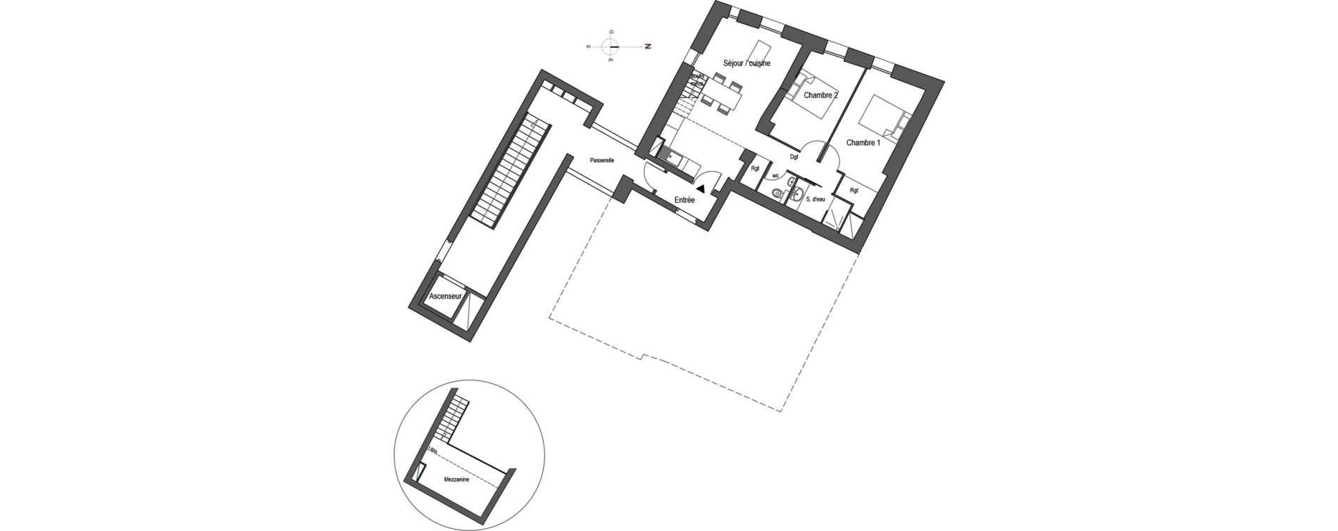 Appartement T3 de 62,62 m2 à Saint-Gilles Centre