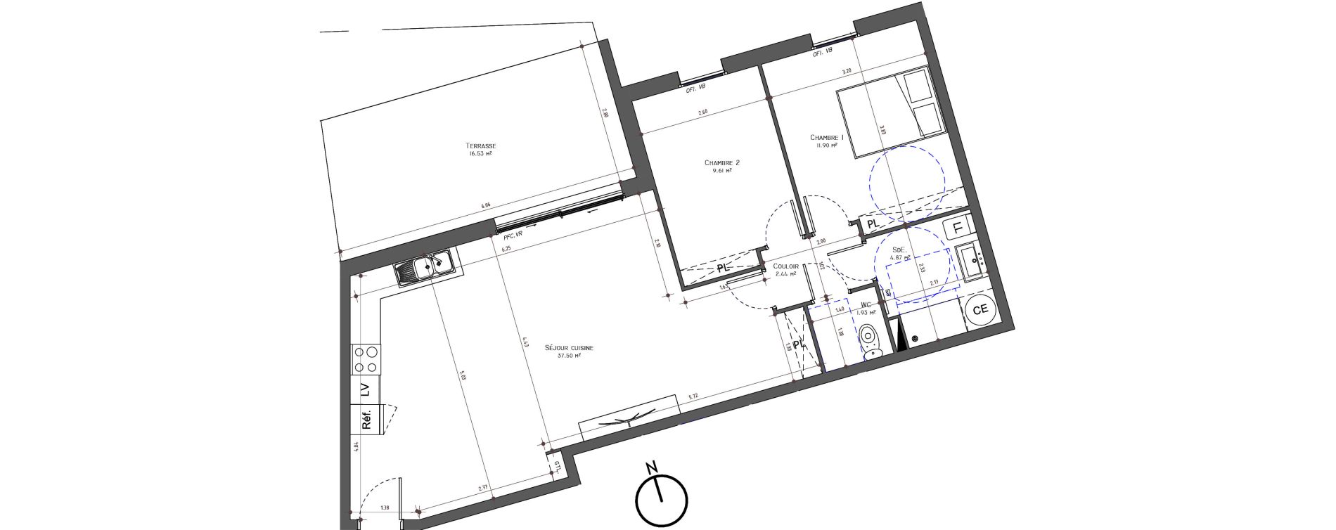 Appartement T3 de 68,25 m2 &agrave; Uz&egrave;s Centre