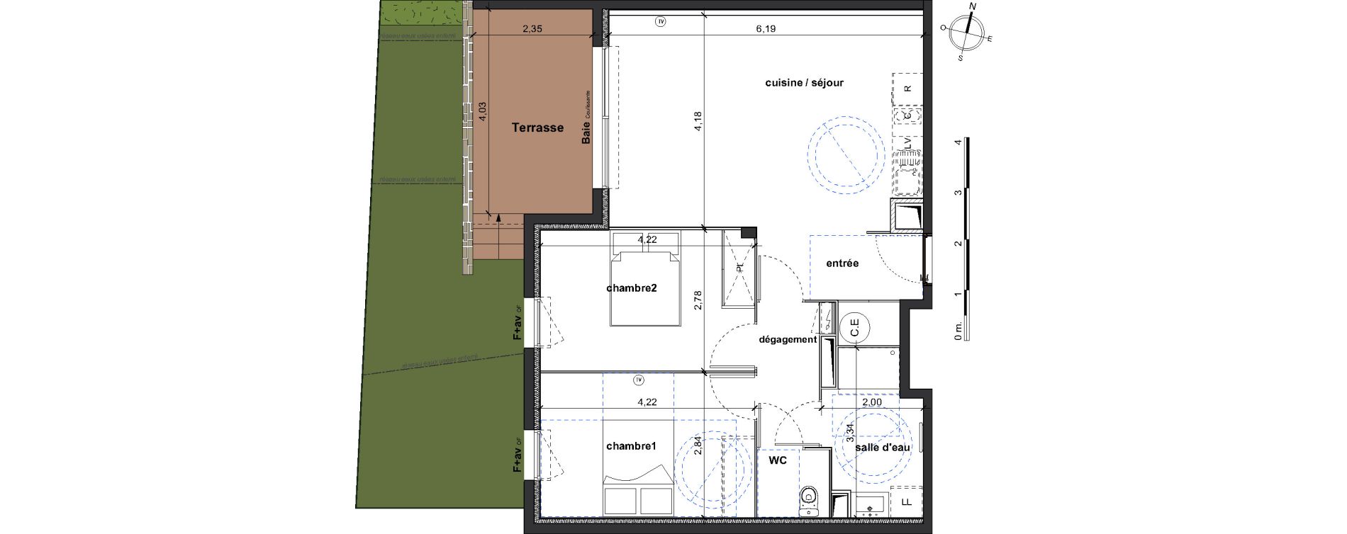 Appartement T3 de 65,75 m2 &agrave; Verg&egrave;ze Centre