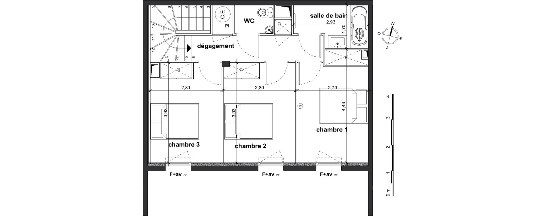 Duplex T4 de 93,25 m2 &agrave; Verg&egrave;ze Centre