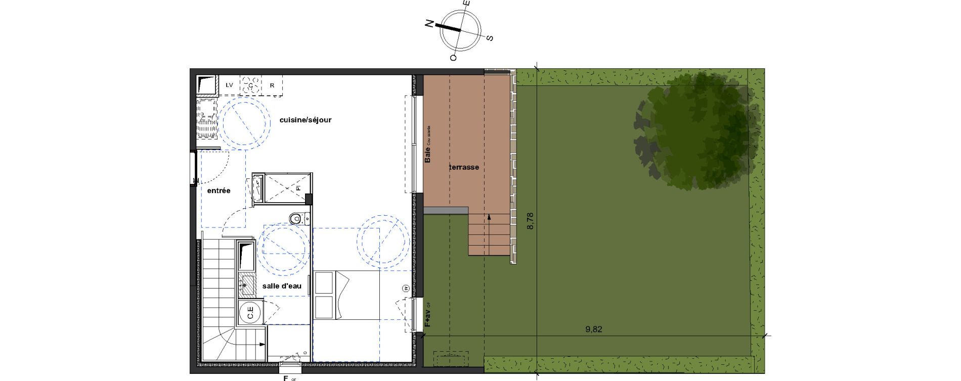 Duplex T4 de 94,75 m2 &agrave; Verg&egrave;ze Centre
