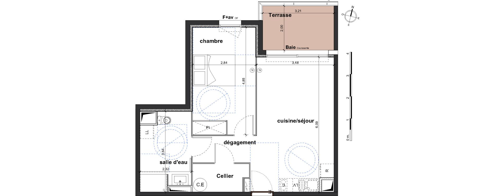 Appartement T2 de 49,00 m2 &agrave; Verg&egrave;ze Centre