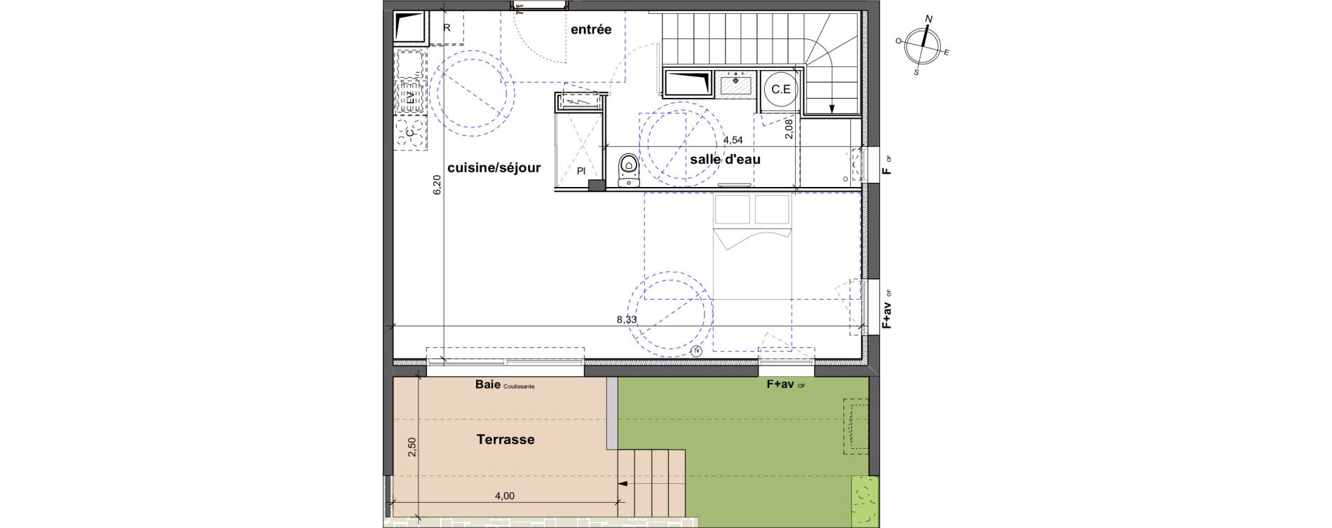 Duplex T4 de 96,15 m2 &agrave; Verg&egrave;ze Centre