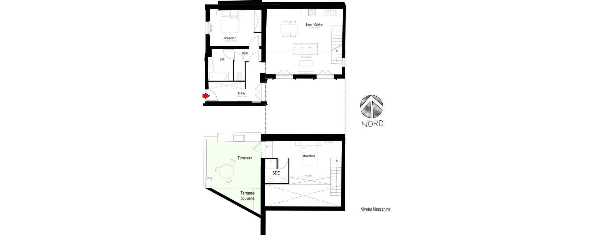 Appartement T2 de 80,00 m2 &agrave; Villeneuve-L&egrave;s-Avignon Centre