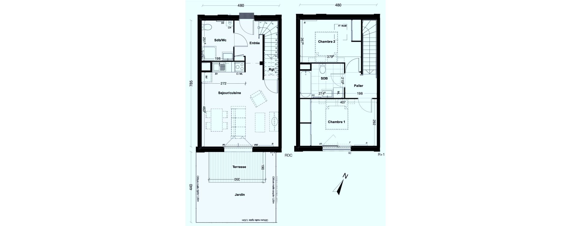 Appartement T3 de 67,05 m2 &agrave; Aucamville Centre