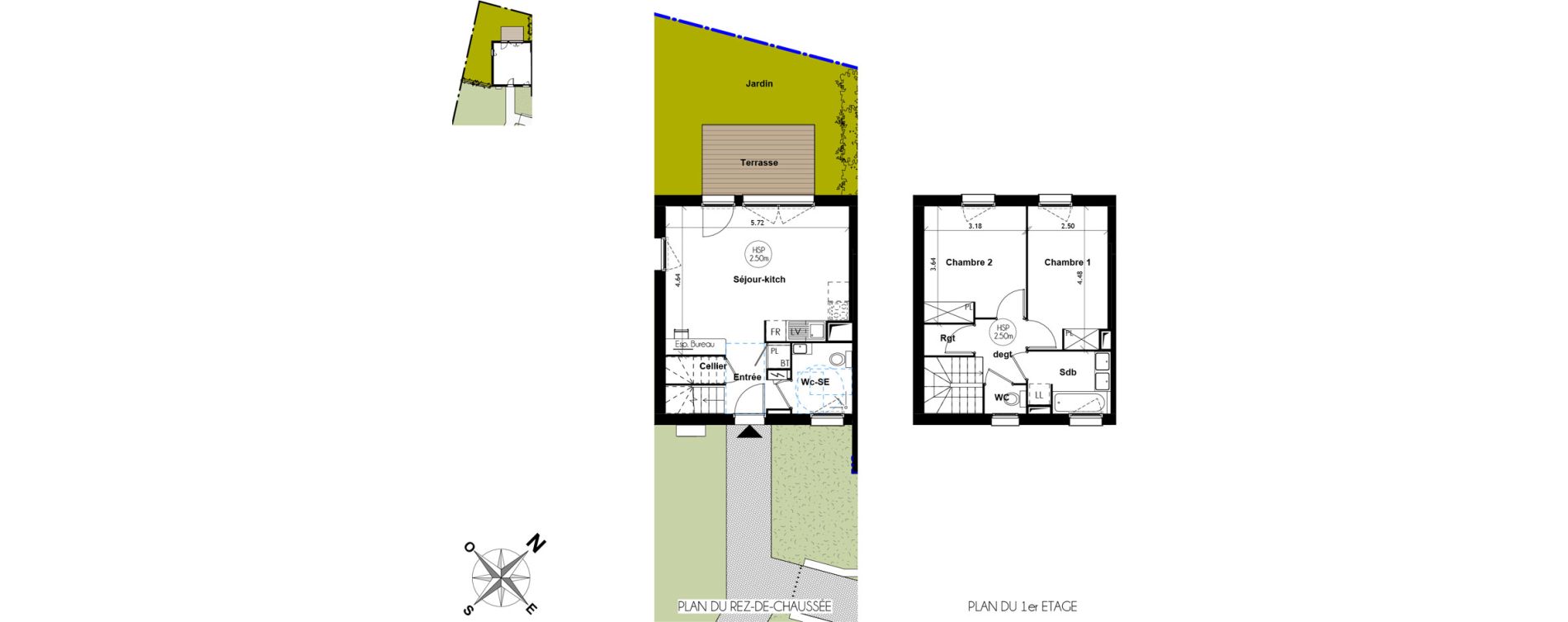 Villa T3 de 66,23 m2 &agrave; Aussonne Centre